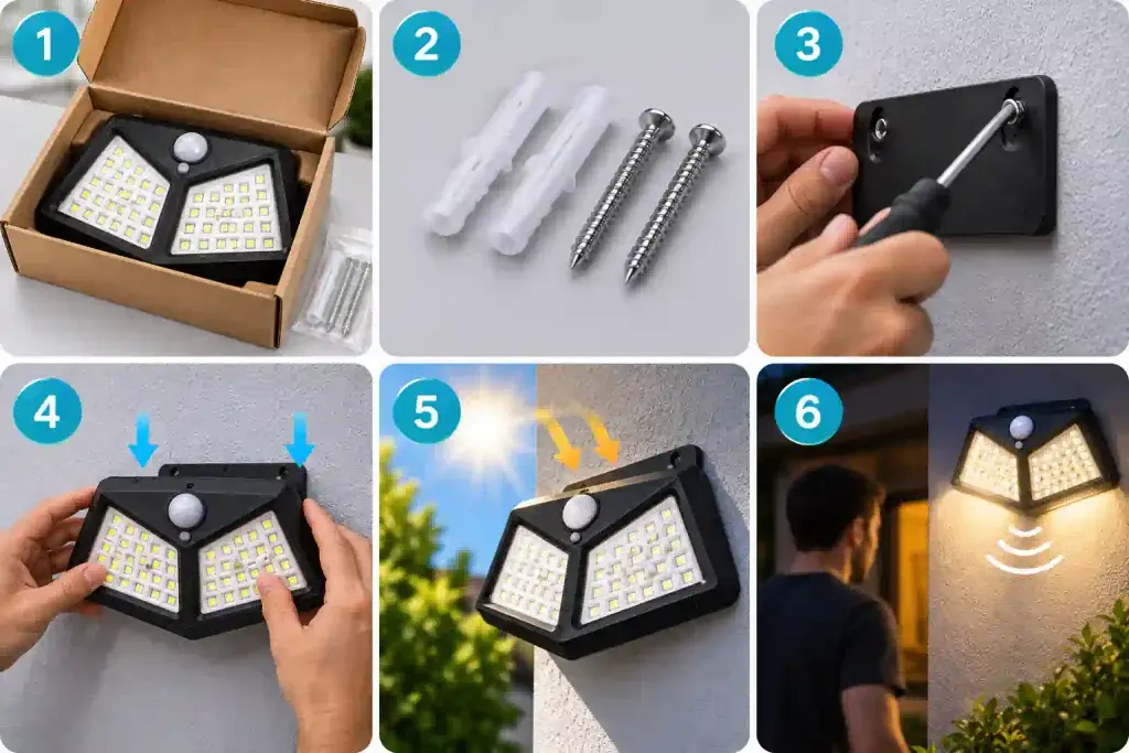Solar bright lights steps