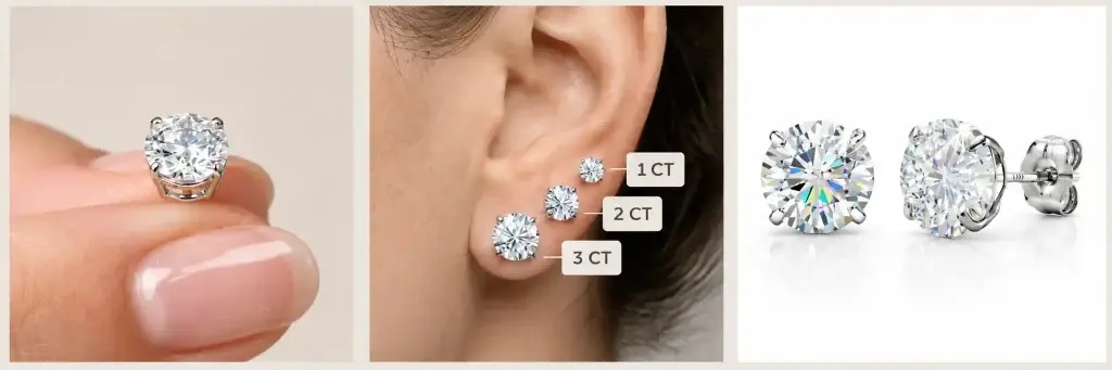 Voss Agin lab grown diamond earrings