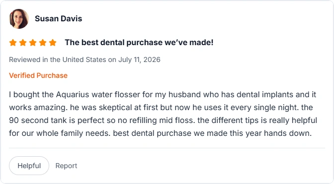 aquarius water flosser amazon review