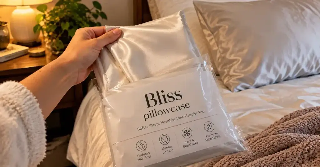 bliss pillowcase in use