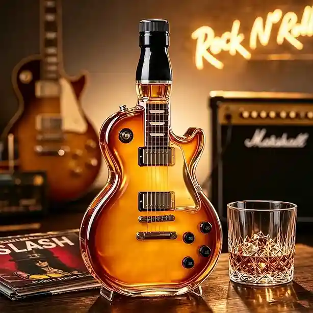guitar whiskey decanter