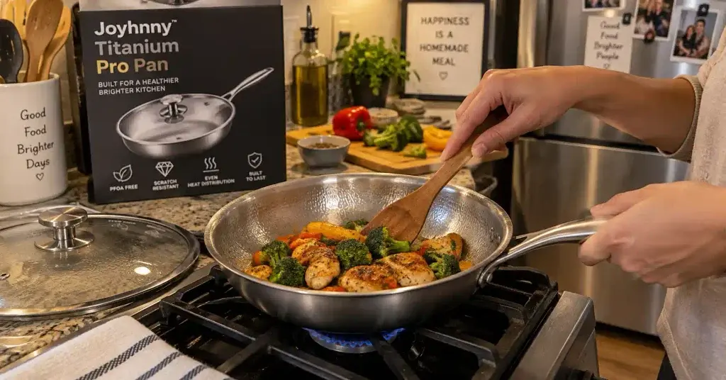 joyhnny titanium pro pan in use