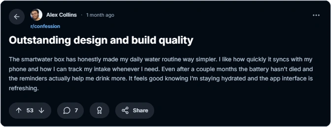 users review from reddit