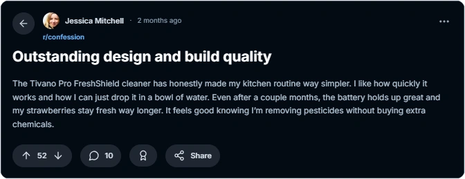 users review from reddit
