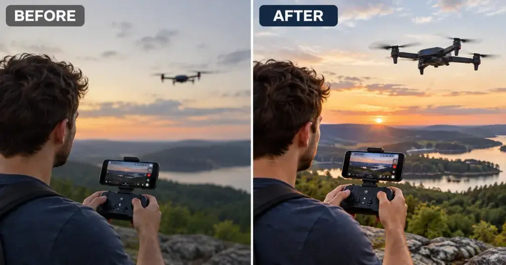 specter r1 drone before after