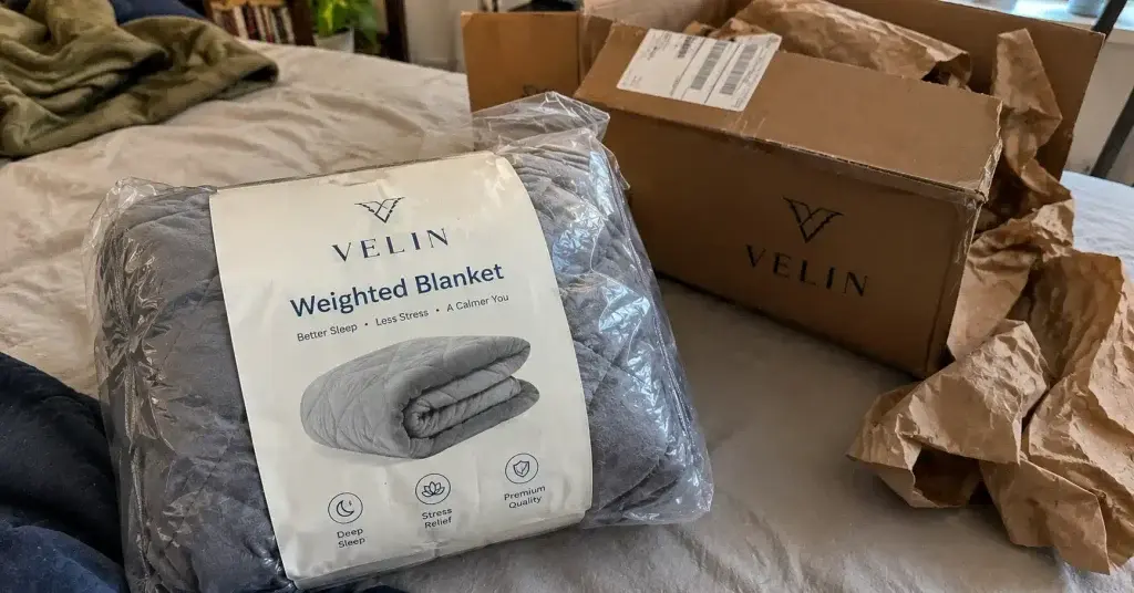 velin weighted blanket unboxing
