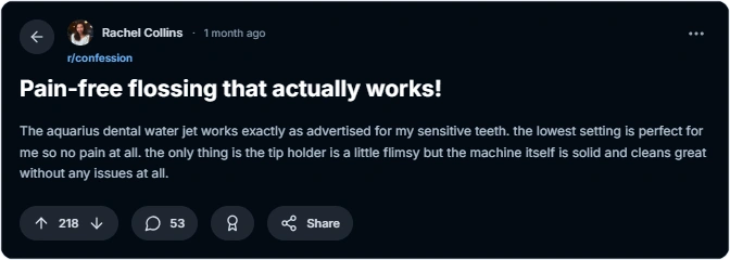 waterpik water flosser aquarius reddit review