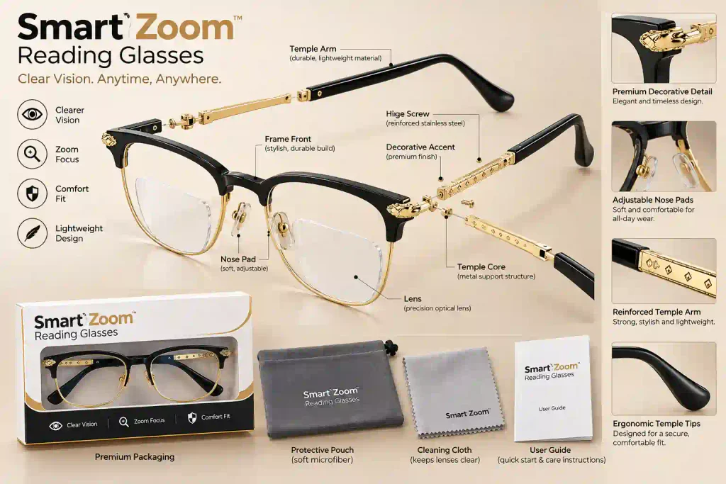 Smart Zoom glasses