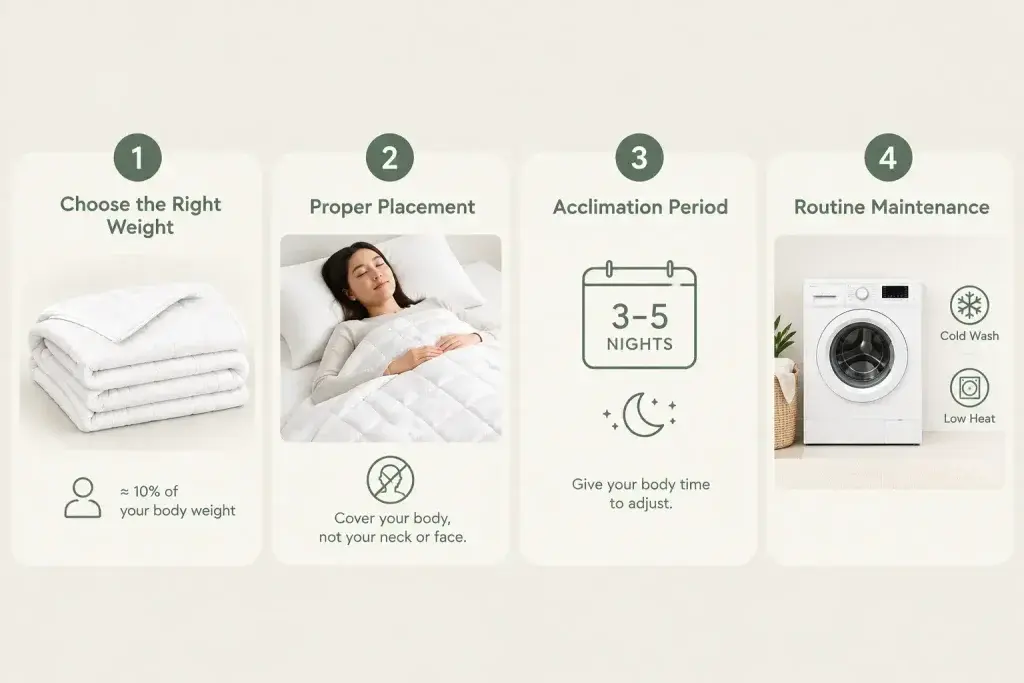 how to use Baloo Weighted Blanket