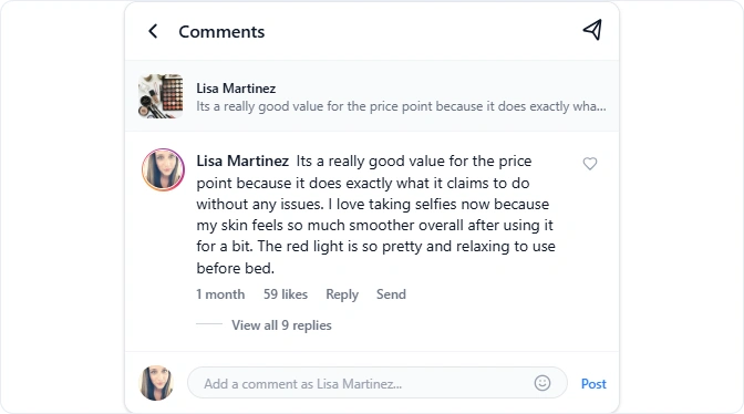 users reviews from instagram
