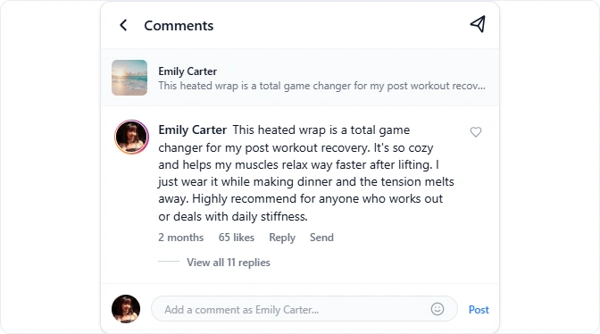 Users reviews from instagram