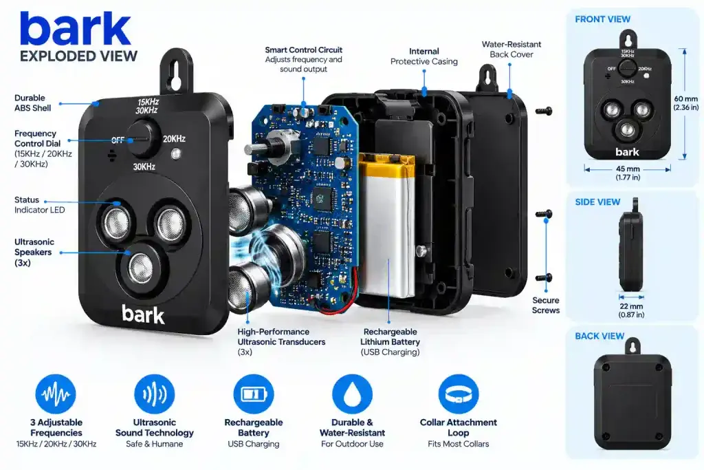 qinux bark buzz controller