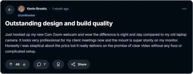 users reviews from reddit